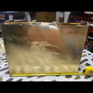 Burberry Shopping Bag with Ribbon GOLD FOIL